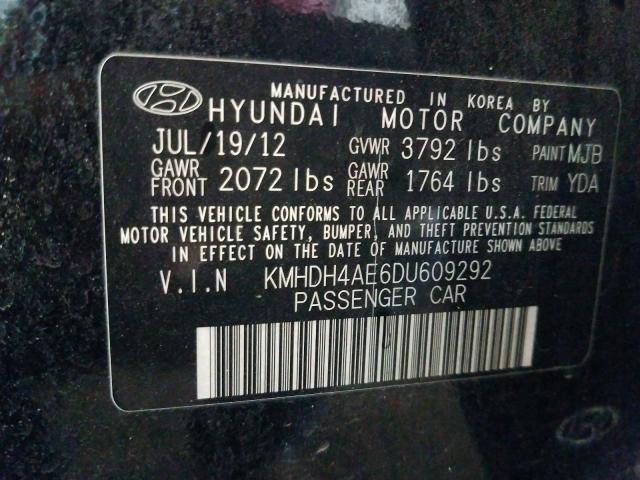 Photo 9 VIN: KMHDH4AE6DU609292 - HYUNDAI ELANTRA GL 