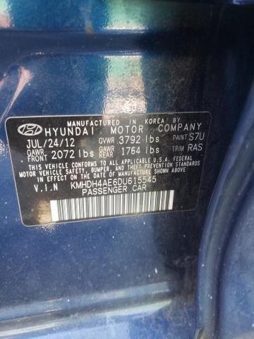 Photo 11 VIN: KMHDH4AE6DU615545 - HYUNDAI ELANTRA GL 