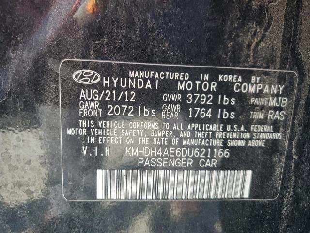 Photo 12 VIN: KMHDH4AE6DU621166 - HYUNDAI ELANTRA GL 