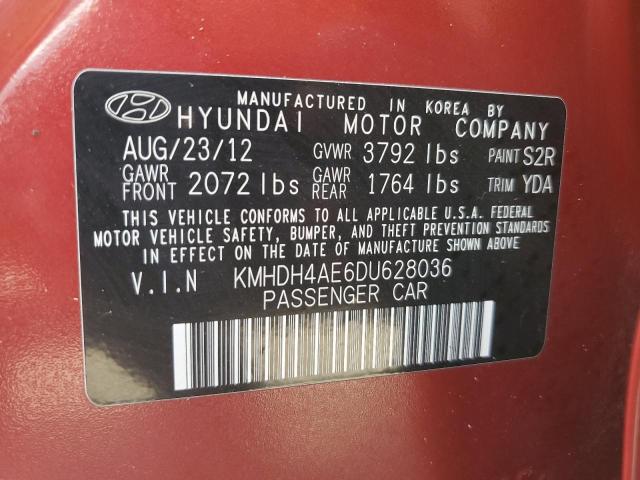 Photo 12 VIN: KMHDH4AE6DU628036 - HYUNDAI ELANTRA GL 