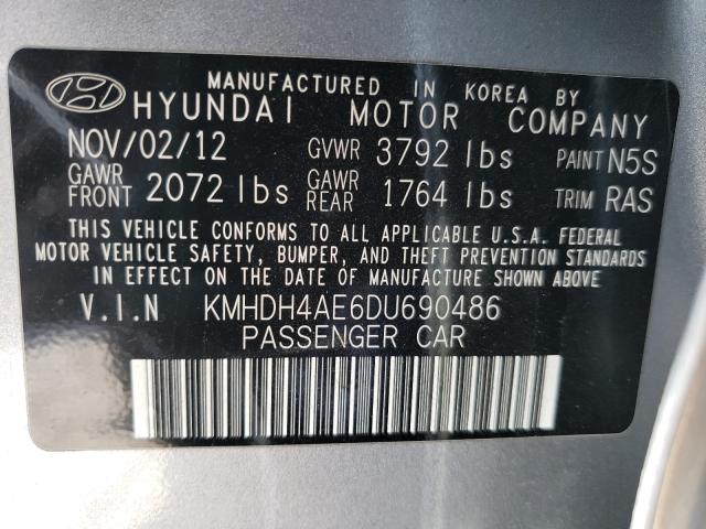 Photo 9 VIN: KMHDH4AE6DU690486 - HYUNDAI ELANTRA GL 