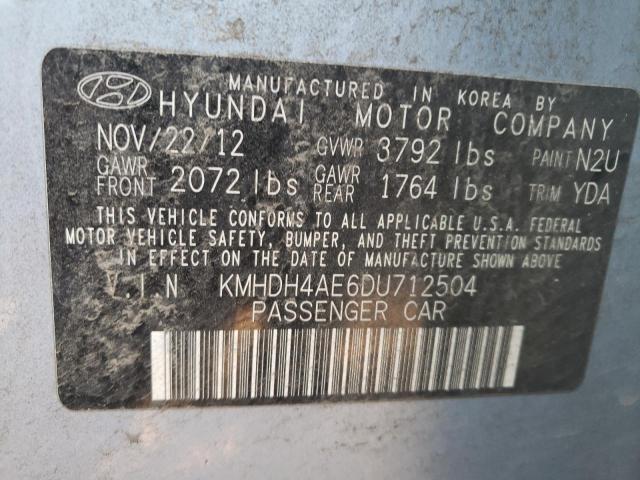 Photo 9 VIN: KMHDH4AE6DU712504 - HYUNDAI ELANTRA GL 