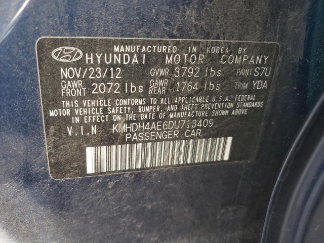 Photo 12 VIN: KMHDH4AE6DU713409 - HYUNDAI ELANTRA 