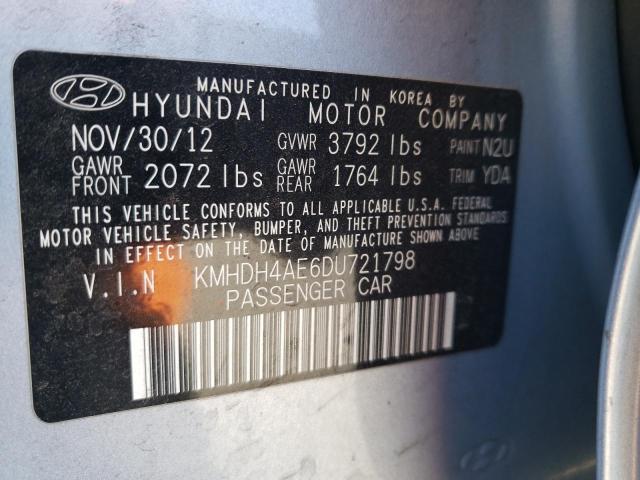 Photo 12 VIN: KMHDH4AE6DU721798 - HYUNDAI ELANTRA GL 