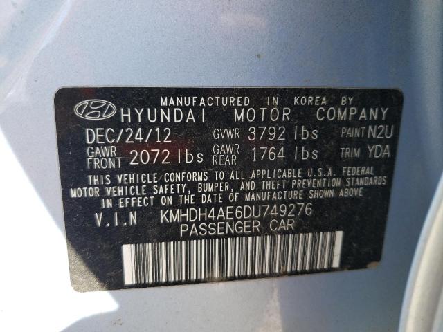 Photo 9 VIN: KMHDH4AE6DU749276 - HYUNDAI ELANTRA GL 