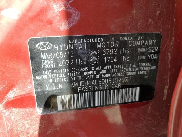 Photo 12 VIN: KMHDH4AE6DU813297 - HYUNDAI ELANTRA GL 