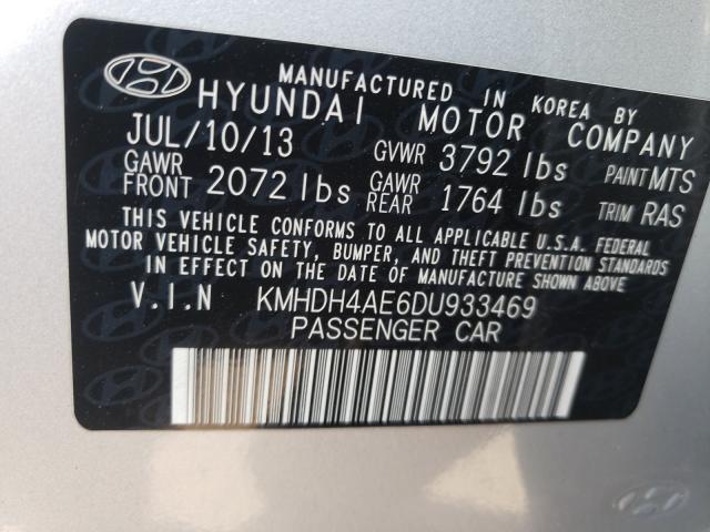 Photo 9 VIN: KMHDH4AE6DU933469 - HYUNDAI ELANTRA GL 