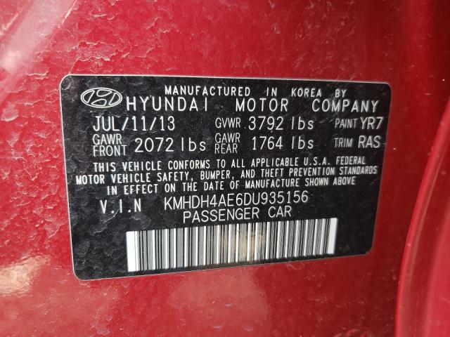 Photo 9 VIN: KMHDH4AE6DU935156 - HYUNDAI ELANTRA GL 