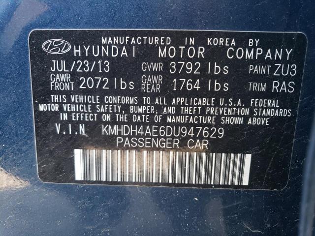 Photo 11 VIN: KMHDH4AE6DU947629 - HYUNDAI ELANTRA 