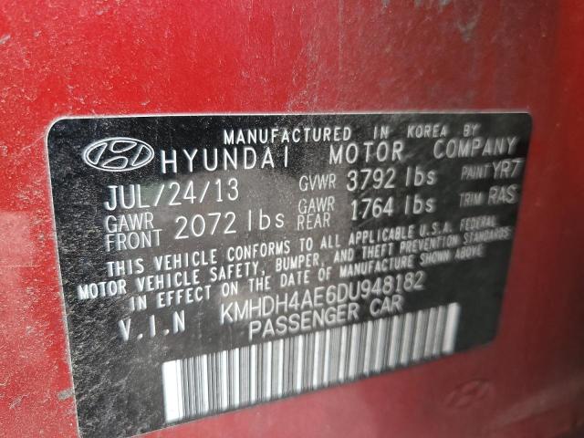 Photo 11 VIN: KMHDH4AE6DU948182 - HYUNDAI ELANTRA GL 