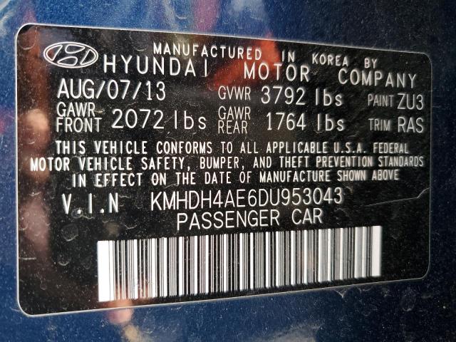 Photo 11 VIN: KMHDH4AE6DU953043 - HYUNDAI ELANTRA GL 