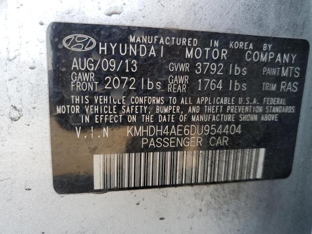 Photo 9 VIN: KMHDH4AE6DU954404 - HYUNDAI ELANTRA GL 