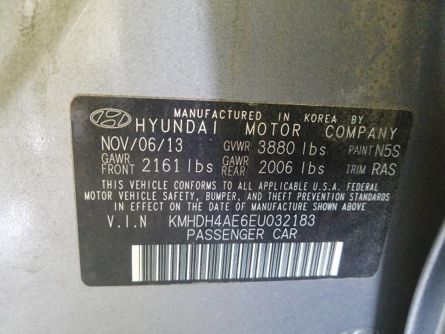 Photo 9 VIN: KMHDH4AE6EU032183 - HYUNDAI ELANTRA SE 