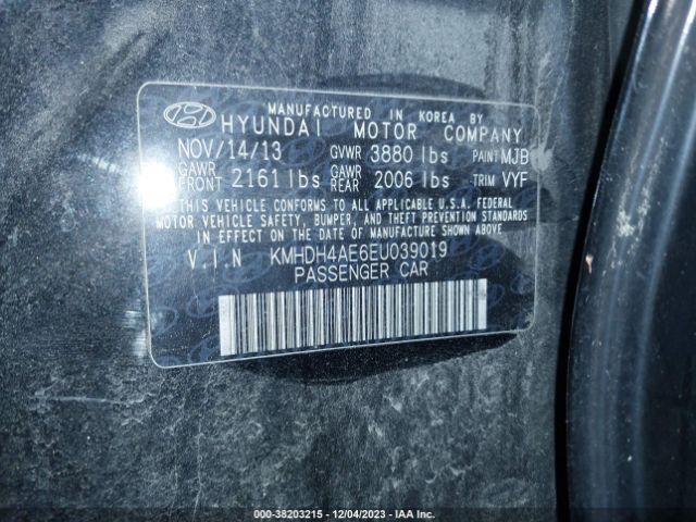 Photo 8 VIN: KMHDH4AE6EU039019 - HYUNDAI ELANTRA 