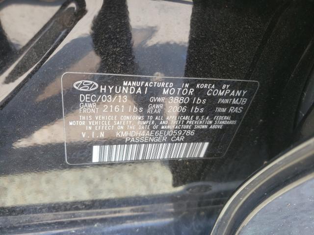 Photo 9 VIN: KMHDH4AE6EU059786 - HYUNDAI ELANTRA SE 