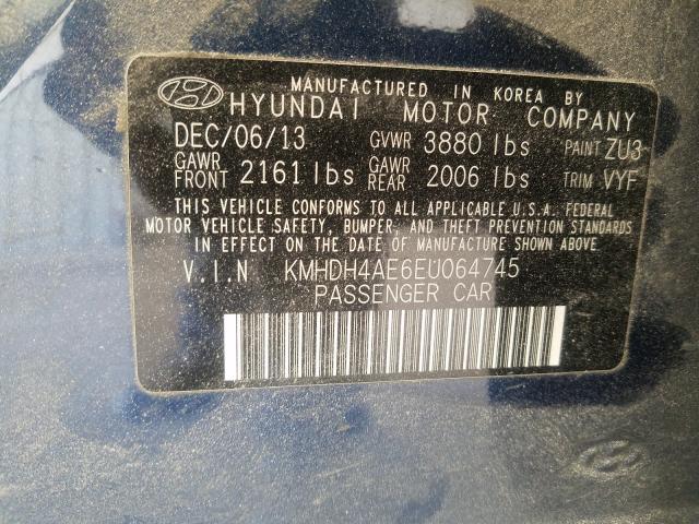 Photo 9 VIN: KMHDH4AE6EU064745 - HYUNDAI ELANTRA SE 