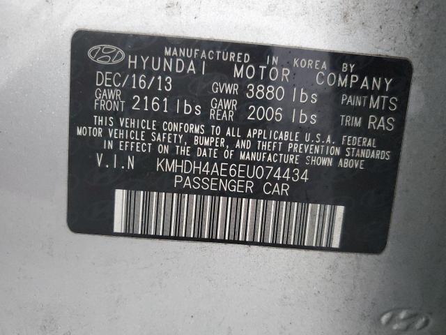 Photo 11 VIN: KMHDH4AE6EU074434 - HYUNDAI ELANTRA SE 