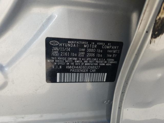 Photo 9 VIN: KMHDH4AE6EU098927 - HYUNDAI ELANTRA SE 