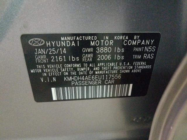 Photo 9 VIN: KMHDH4AE6EU117556 - HYUNDAI ELANTRA SE 