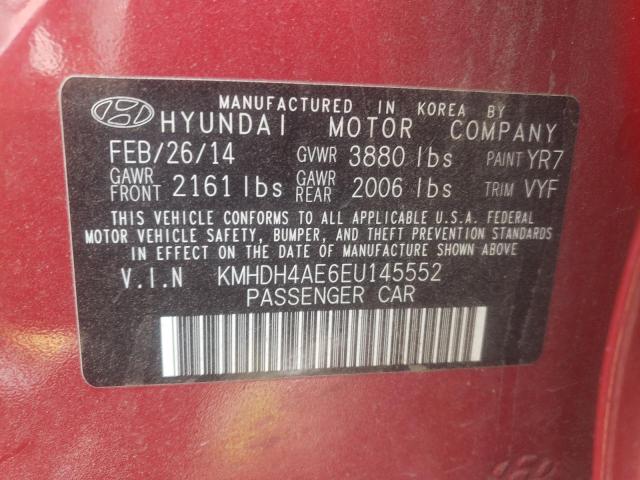 Photo 11 VIN: KMHDH4AE6EU145552 - HYUNDAI ELANTRA SE 