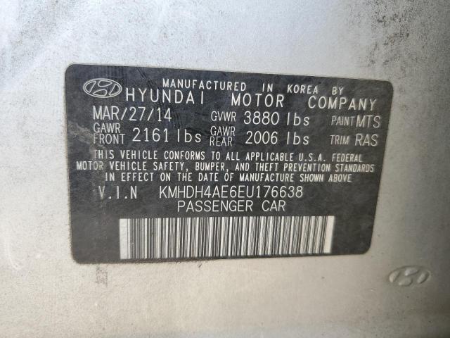 Photo 11 VIN: KMHDH4AE6EU176638 - HYUNDAI ELANTRA 