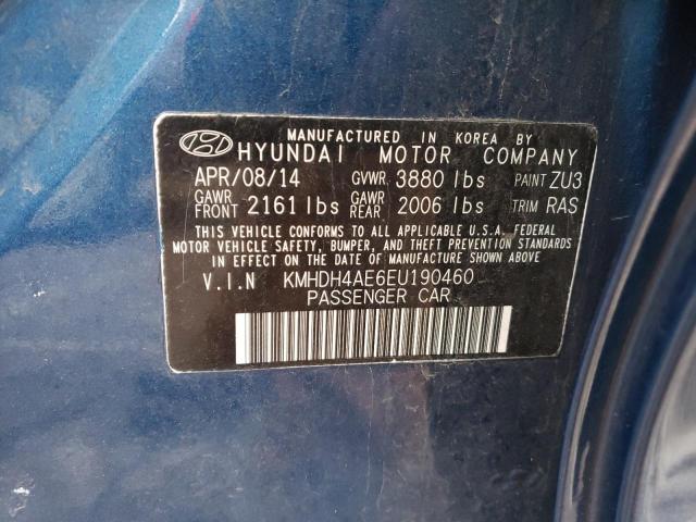 Photo 12 VIN: KMHDH4AE6EU190460 - HYUNDAI ELANTRA SE 