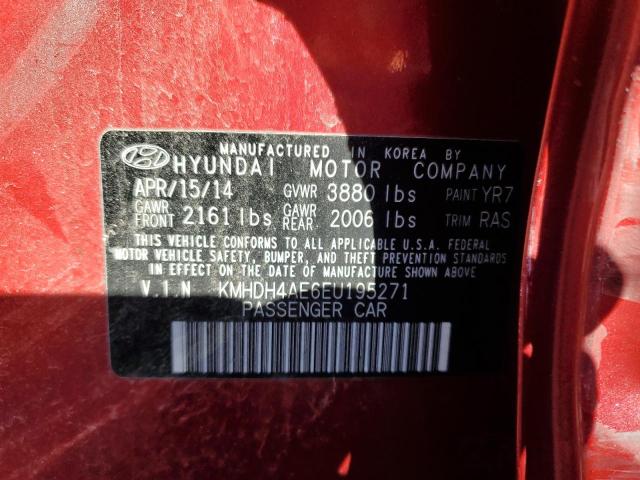 Photo 11 VIN: KMHDH4AE6EU195271 - HYUNDAI ELANTRA SE 