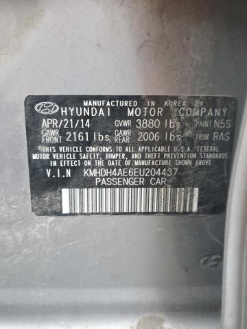 Photo 11 VIN: KMHDH4AE6EU204437 - HYUNDAI ELANTRA SE 