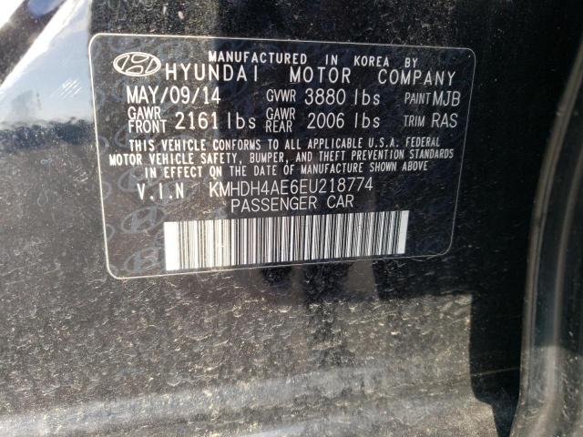 Photo 11 VIN: KMHDH4AE6EU218774 - HYUNDAI ELANTRA SE 