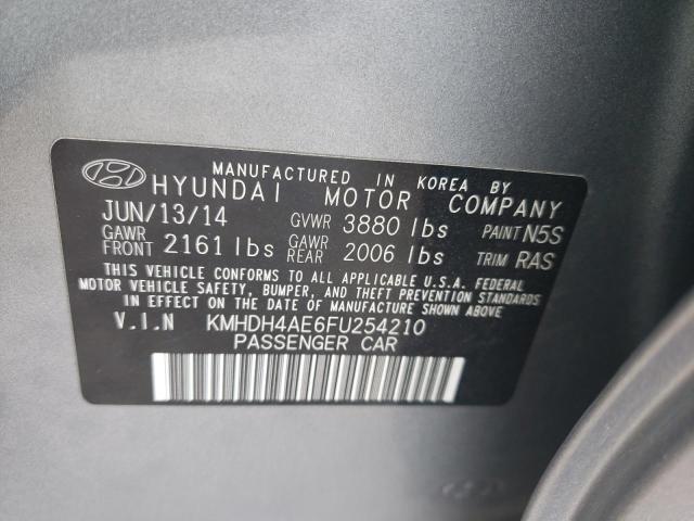 Photo 9 VIN: KMHDH4AE6FU254210 - HYUNDAI ELANTRA SE 