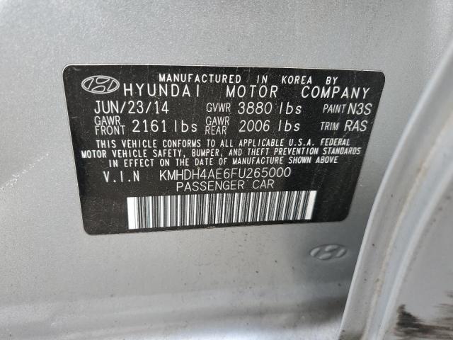 Photo 11 VIN: KMHDH4AE6FU265000 - HYUNDAI ELANTRA 