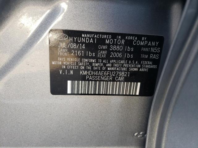 Photo 9 VIN: KMHDH4AE6FU279821 - HYUNDAI ELANTRA SE 