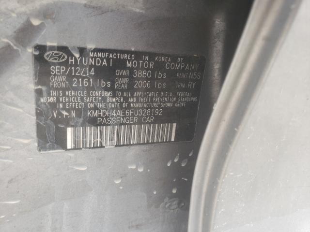 Photo 9 VIN: KMHDH4AE6FU328192 - HYUNDAI ELANTRA SE 