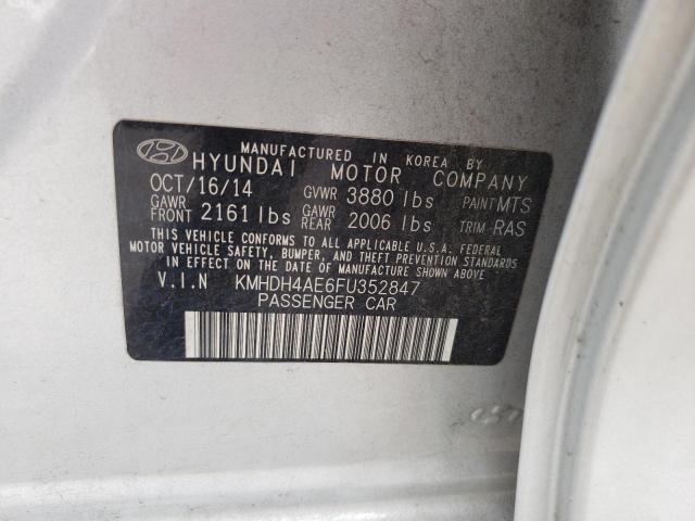 Photo 9 VIN: KMHDH4AE6FU352847 - HYUNDAI ELANTRA SE 