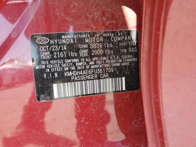 Photo 11 VIN: KMHDH4AE6FU361709 - HYUNDAI ELANTRA 