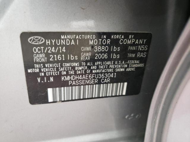 Photo 11 VIN: KMHDH4AE6FU363041 - HYUNDAI ELANTRA 