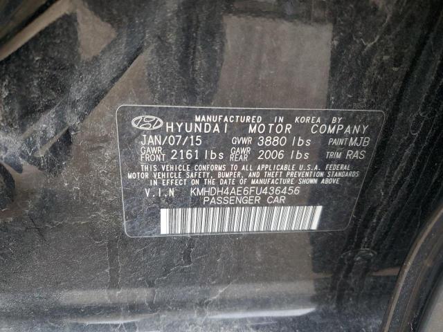 Photo 12 VIN: KMHDH4AE6FU436456 - HYUNDAI ELANTRA SE 