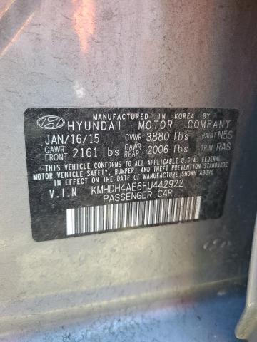 Photo 11 VIN: KMHDH4AE6FU442922 - HYUNDAI ELANTRA SE 