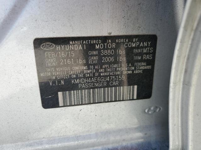 Photo 11 VIN: KMHDH4AE6GU475159 - HYUNDAI ELANTRA SE 