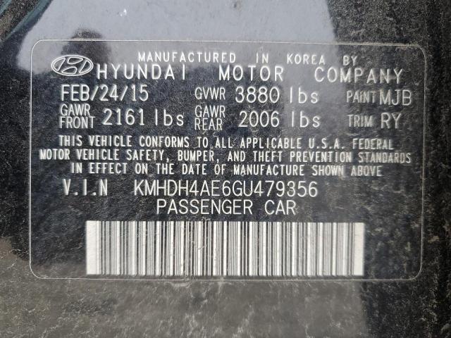 Photo 12 VIN: KMHDH4AE6GU479356 - HYUNDAI ELANTRA 