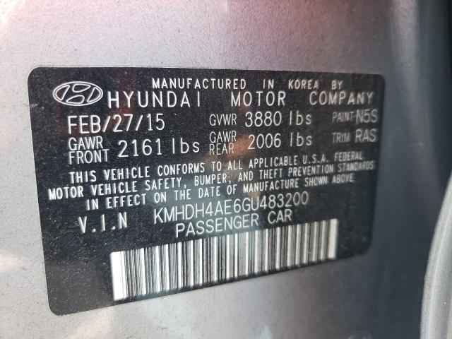 Photo 9 VIN: KMHDH4AE6GU483200 - HYUNDAI ELANTRA SE 