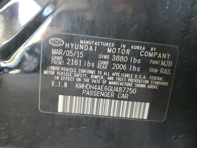 Photo 11 VIN: KMHDH4AE6GU487750 - HYUNDAI ELANTRA SE 