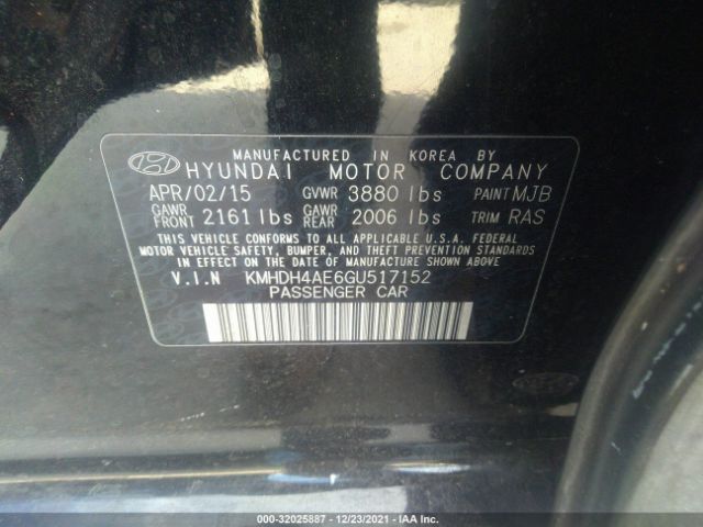 Photo 8 VIN: KMHDH4AE6GU517152 - HYUNDAI ELANTRA 