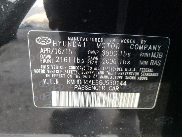 Photo 9 VIN: KMHDH4AE6GU530144 - HYUNDAI ELANTRA SE 