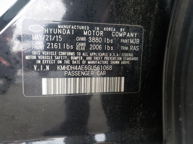 Photo 9 VIN: KMHDH4AE6GU561068 - HYUNDAI ELANTRA SE 