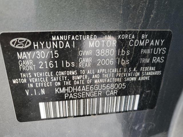 Photo 12 VIN: KMHDH4AE6GU568005 - HYUNDAI ELANTRA SE 