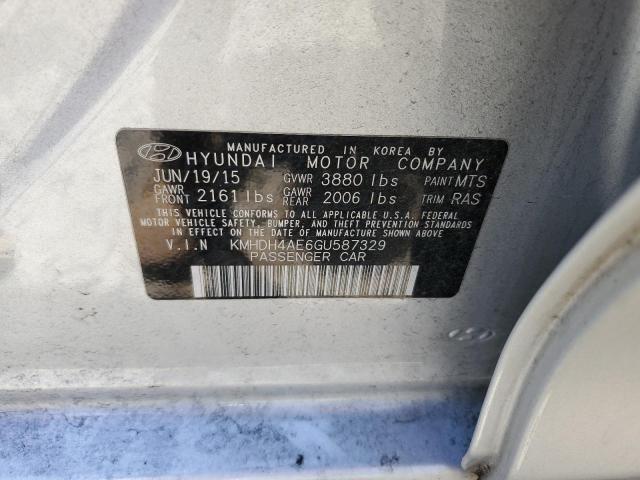 Photo 11 VIN: KMHDH4AE6GU587329 - HYUNDAI ELANTRA 