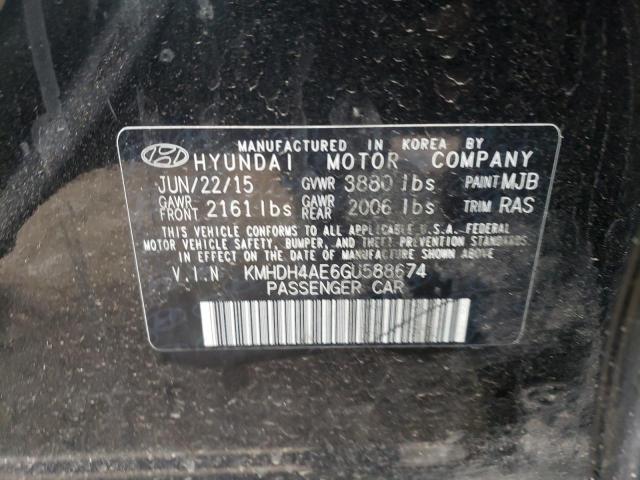 Photo 9 VIN: KMHDH4AE6GU588674 - HYUNDAI ELANTRA SE 