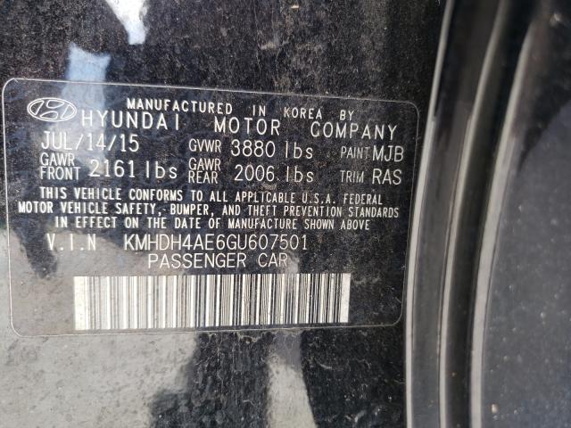 Photo 9 VIN: KMHDH4AE6GU607501 - HYUNDAI ELANTRA SE 