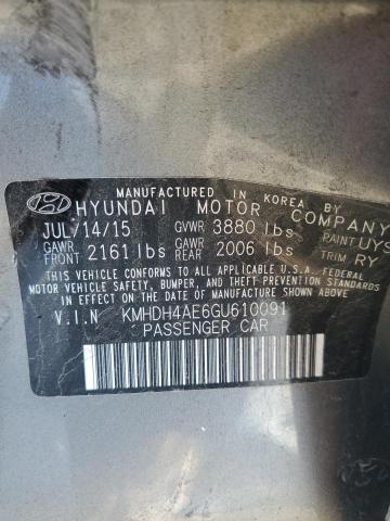 Photo 11 VIN: KMHDH4AE6GU610091 - HYUNDAI ELANTRA 